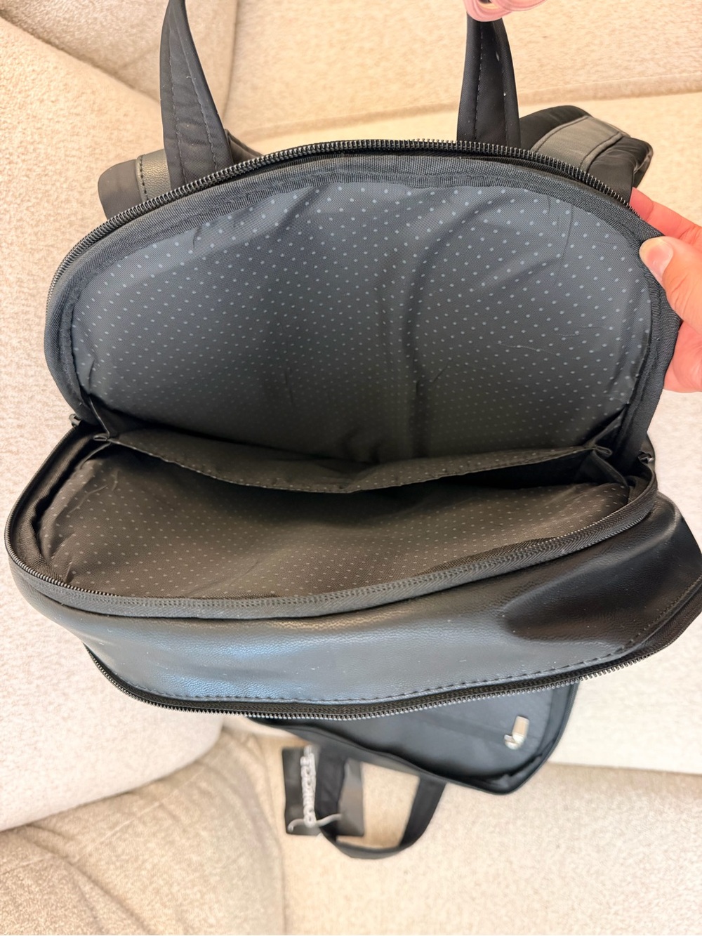 Black Corkcicle Commuter Backpack- Vegan Leather - Picture 4 of 4